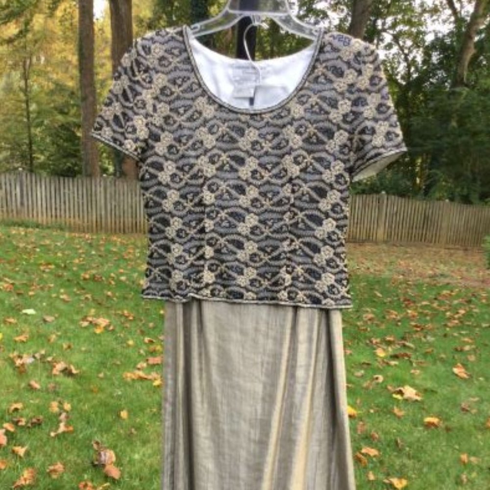 Adrianna Gold-Top & Maxi-Skirt 2pc Dress Set